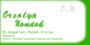 orsolya mondok business card